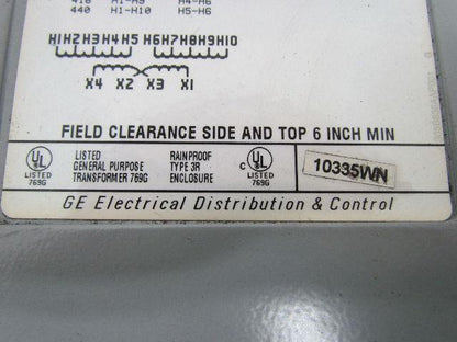 GE General Electric 9T51B2030 Type QB Multi-Tap Transformer 1.00 KVA Class 180