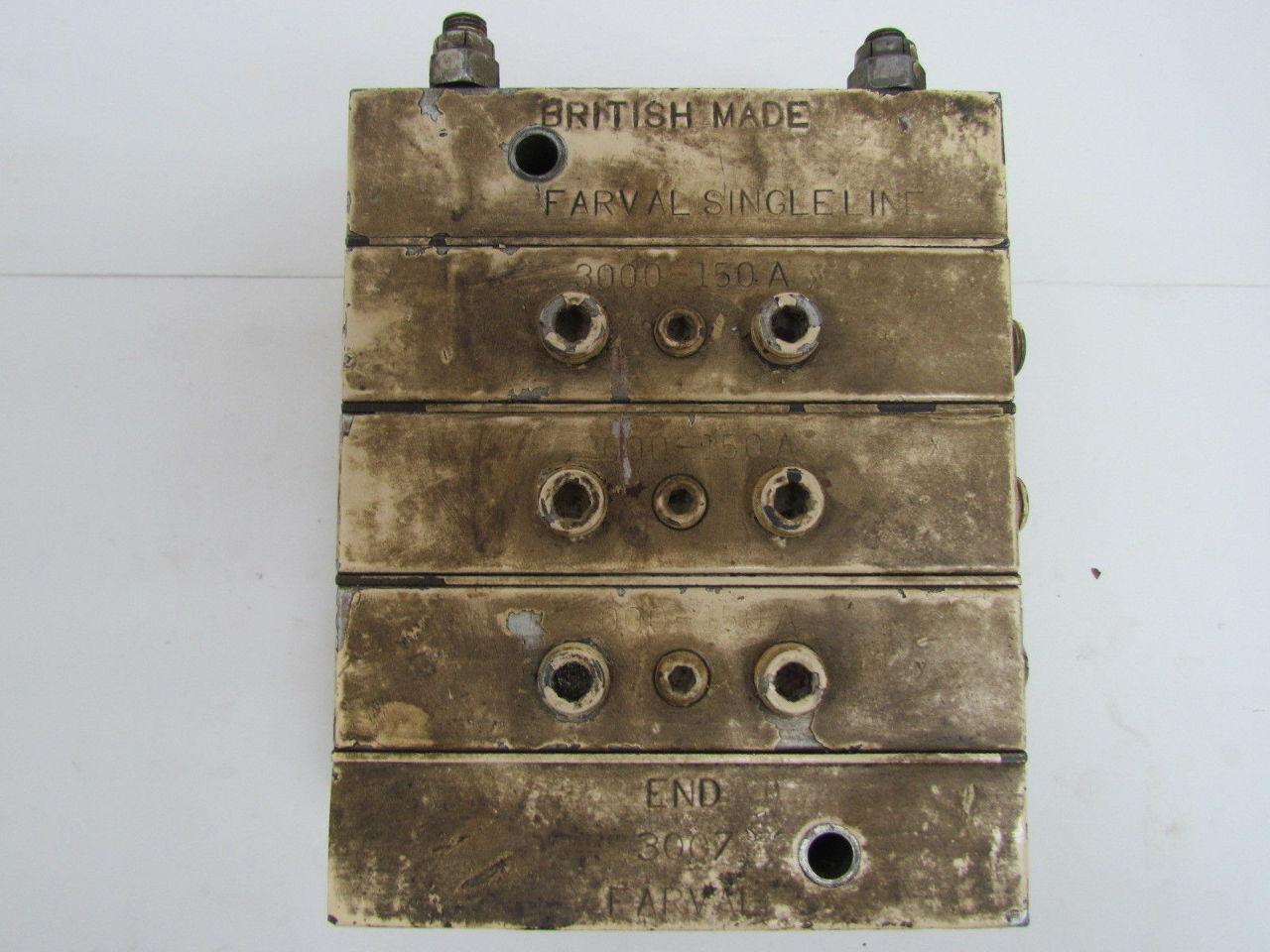 Farval 3000-150A Singleline Divider Valve Manifold 3-Section