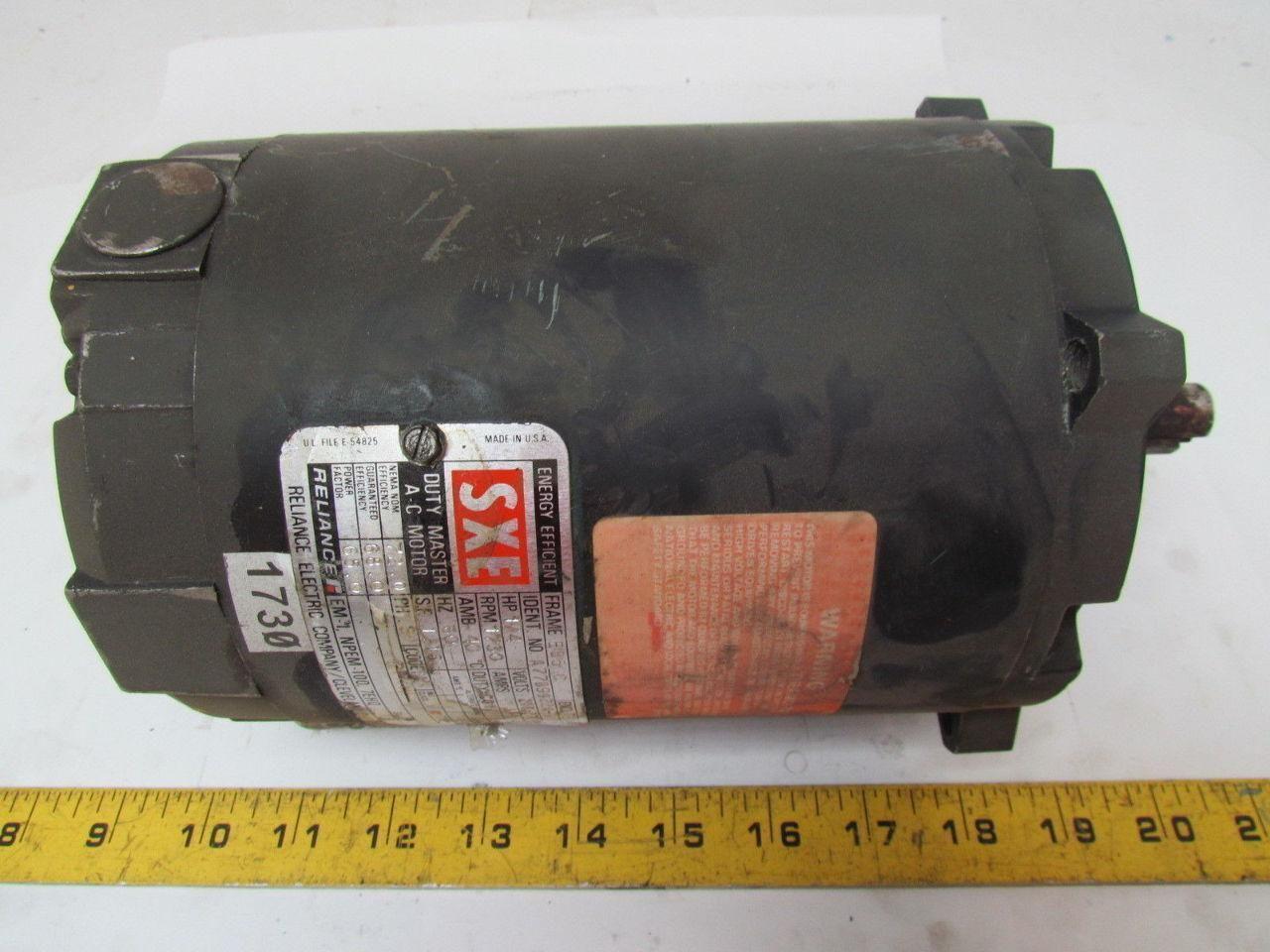Reliance SXE Energy Efficient 1/4 HP 1730RPM 56C Frame Duty Master AC Motor