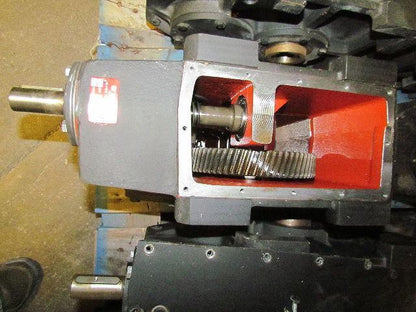 302:1 Ratio 5.8 RPM Large Combo Worm Spur Gear Box Speed Reducer Iron Case 132lb