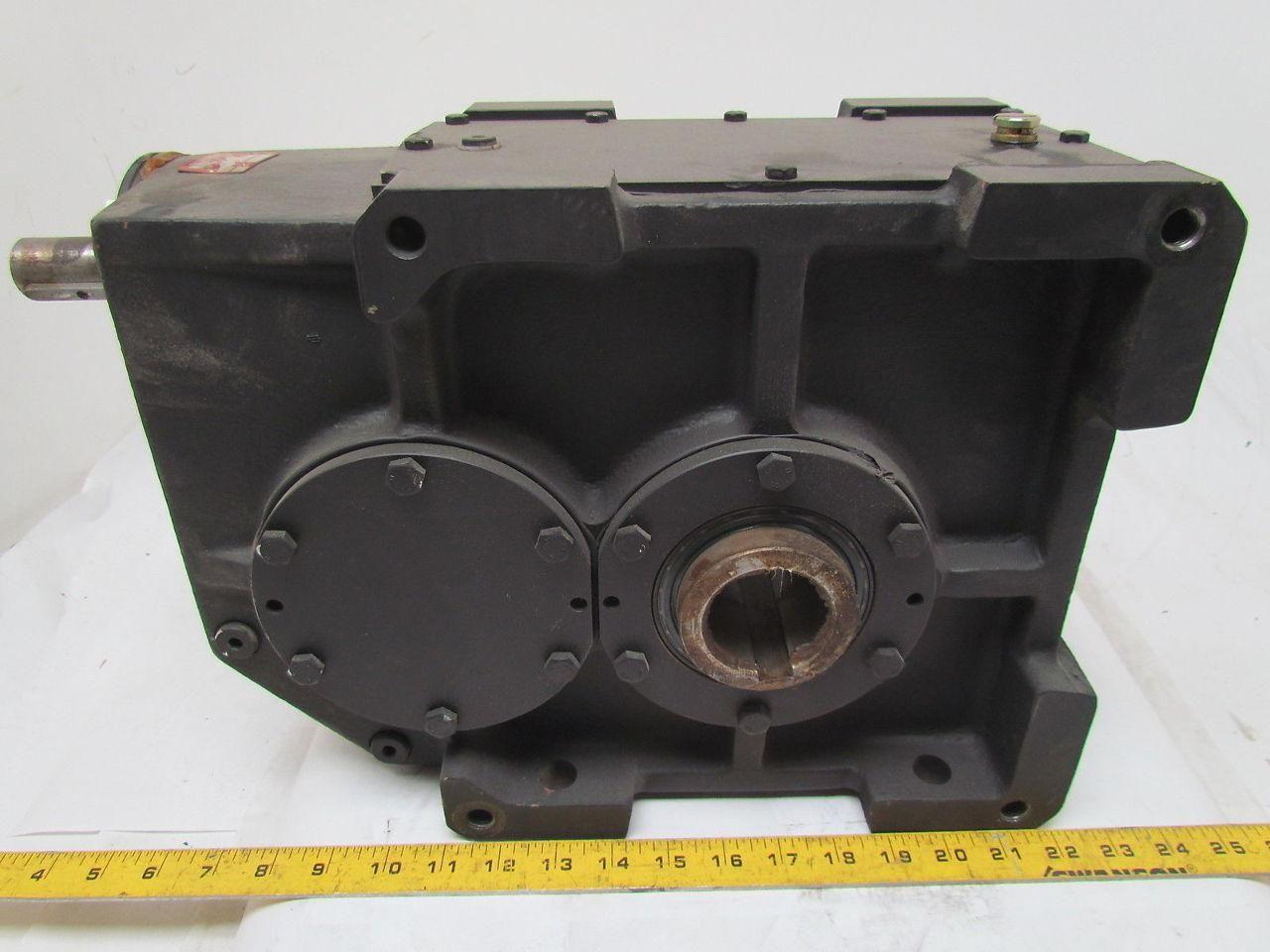 302:1 Ratio 5.8 RPM Large Combo Worm Spur Gear Box Speed Reducer Iron Case 132lb