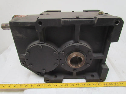 302:1 Ratio 5.8 RPM Large Combo Worm Spur Gear Box Speed Reducer Iron Case 132lb