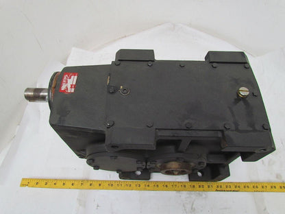 302:1 Ratio 5.8 RPM Large Combo Worm Spur Gear Box Speed Reducer Iron Case 132lb