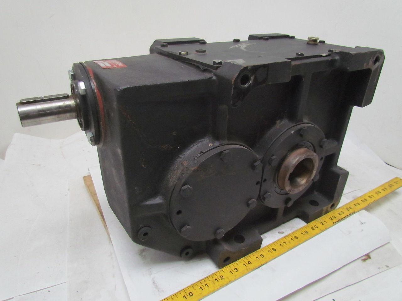 302:1 Ratio 5.8RPM Large Combo Worm Spur Gear Box Speed Reducer Iron Case 132lb