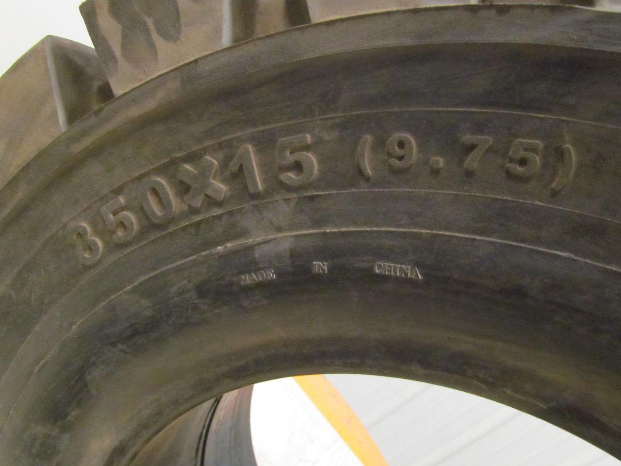 Watts 350X15 9.75 350-15 Solid Pneumatic Forklift Tire Deep Traction Tread NEW