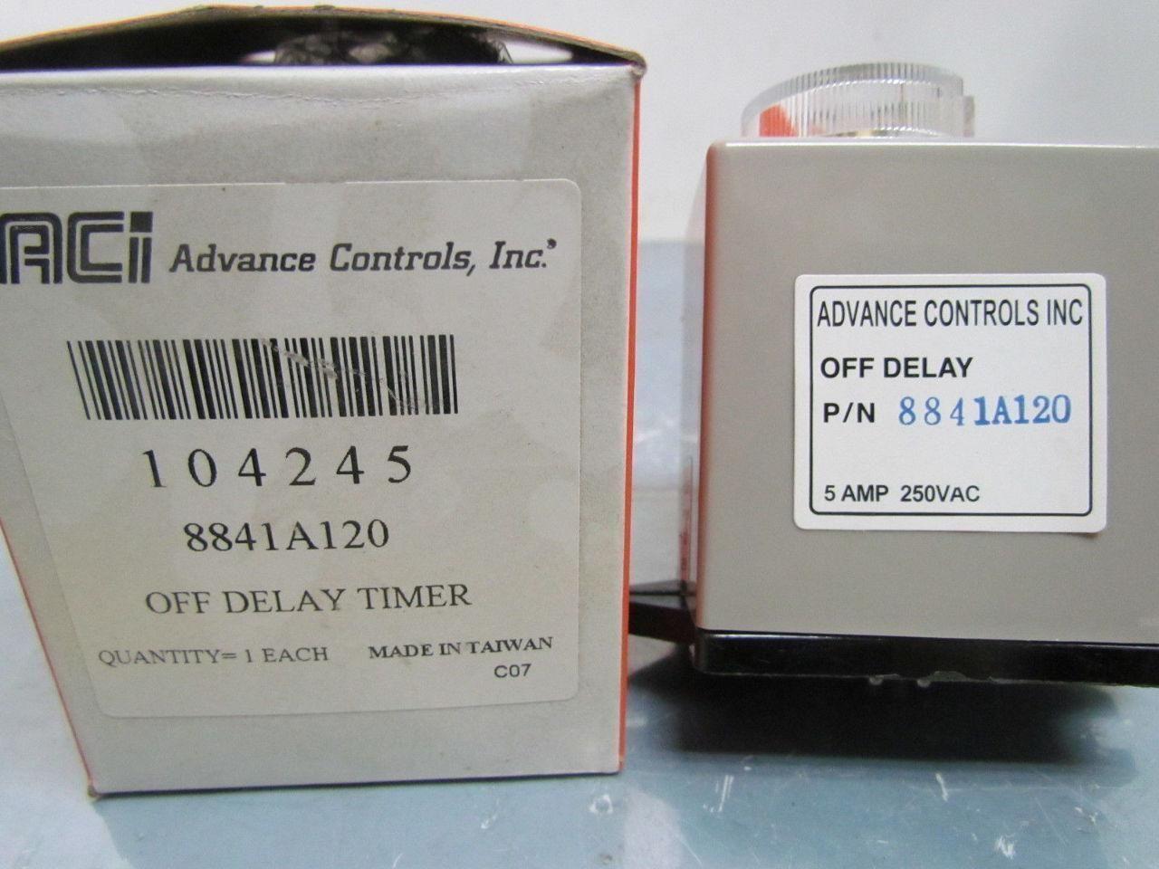 ACI 104245 8841A120 Off Delay Timer 5 Amp 250VAC NIB