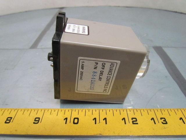 ACI 104245 8841A120 Off Delay Timer 5 Amp 250 VAC NEW
