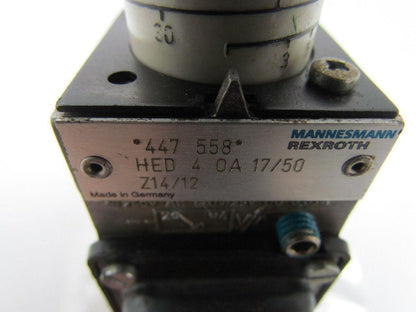 Rexroth HED4OA17/50Z14/12 447 558 Hydraulic Valve