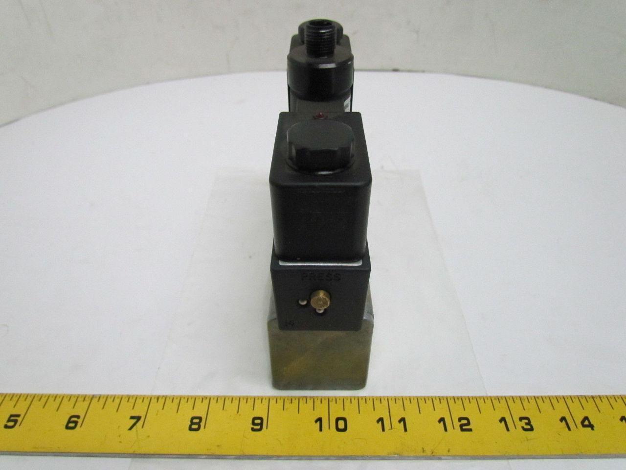 Rexroth Ceram GT-010062-00909 Double Solenoid Valve 4-Pin 24VDC ISO Sz 1