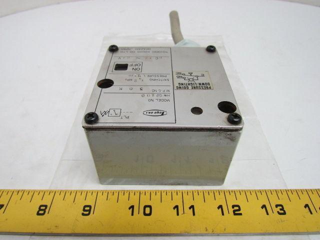 Toyooki Kogyo HW-02 100 HW-02100 Hydraulic Pressure Switch Valve 12-24VDC 171PSI