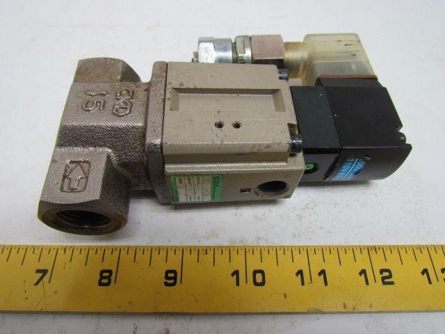 CKD CVS2-15-02H-1 Solenoid Valve 110V 1/2" NPT
