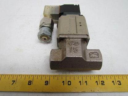 CKD CVS2-15-02H-1 Solenoid Valve 110V 1/2" NPT