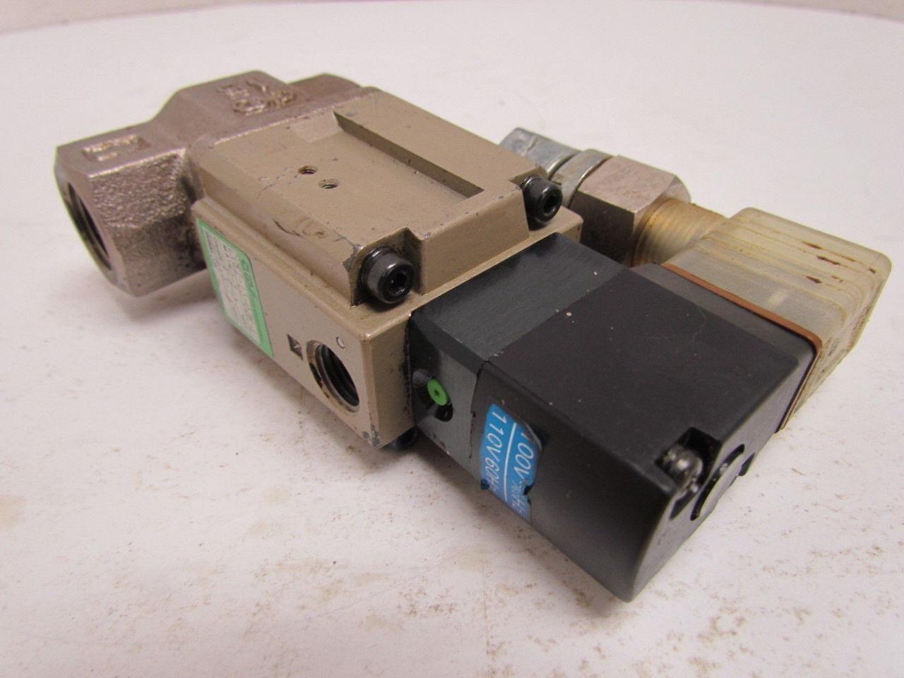 CKD CVS2-15-02H-1 Solenoid Valve 110V 1/2" NPT