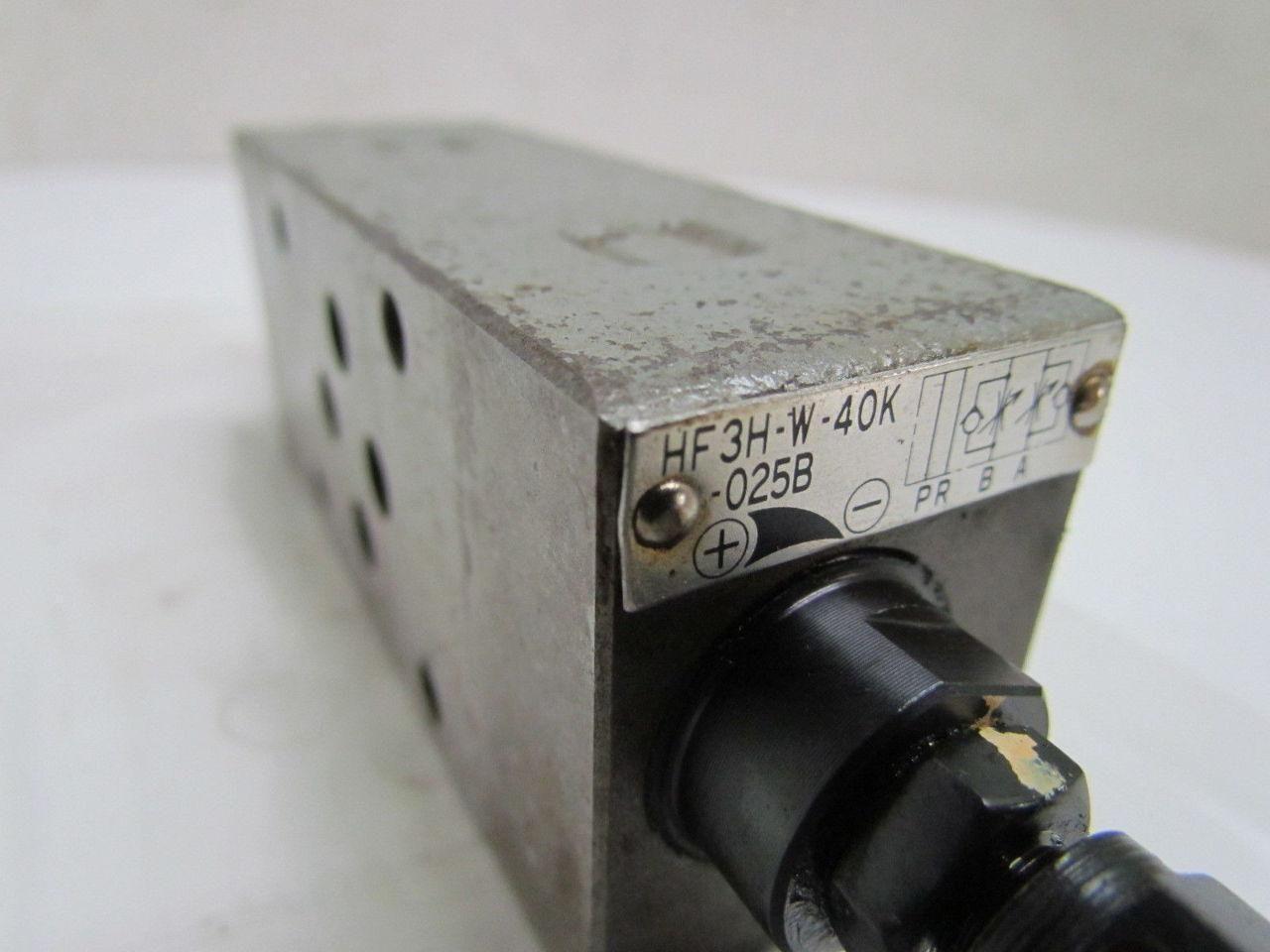 Toyooki Kogyo HF3H-W-40K-025B Hytegra Hydraulic Valve