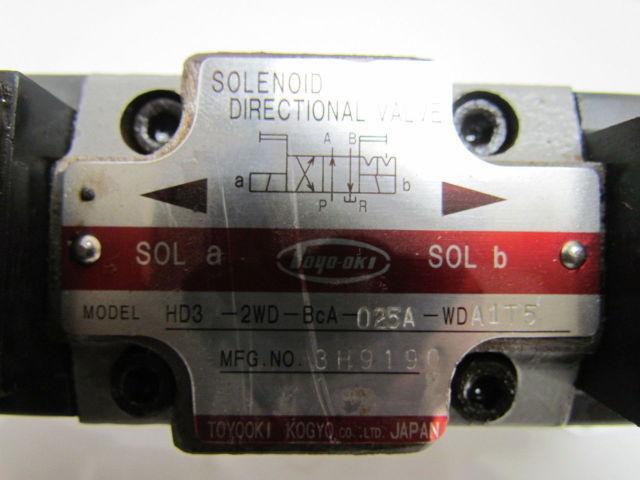 Toyooki Kogyo HD3-2WD-BCA-025A-WDA1T5 Double Solenoid Directional Valve 110