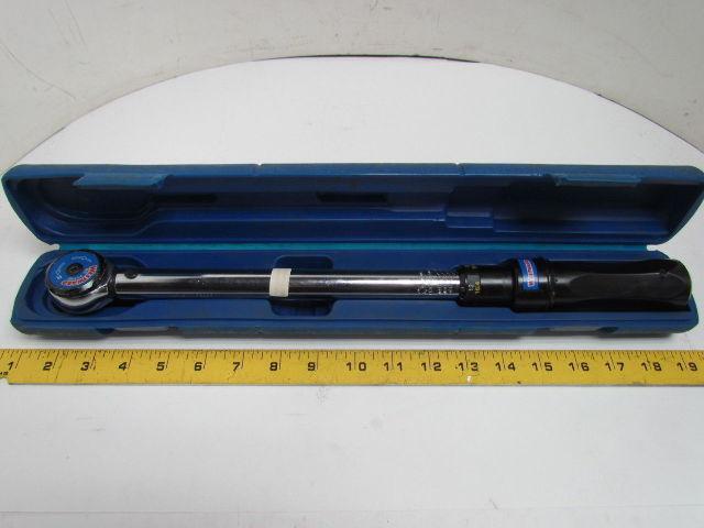 Westward 4YP98 Micrometer Torque Wrench 40-160 ft/Lbs 1/2" Drive 17" OAL