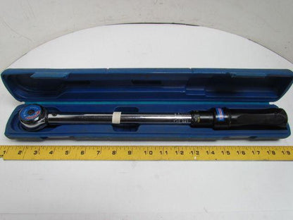 Westward 4YP98 Micrometer Torque Wrench 40-160 ft/Lbs 1/2" Drive 17" OAL