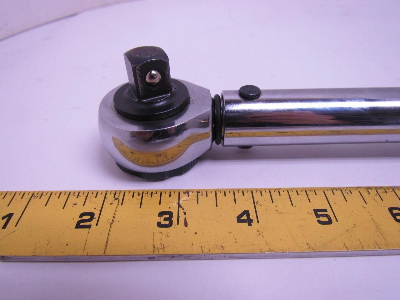 Westward 4YP98 Micrometer Torque Wrench 40-160 ft/Lbs 1/2" Drive 17" OAL
