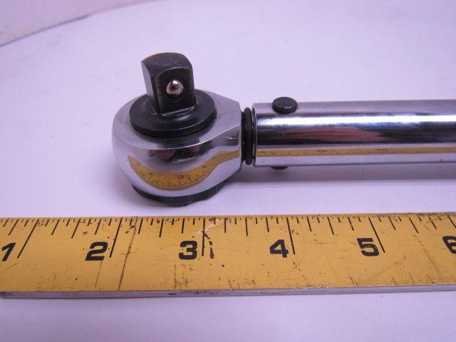 Westward 4YP98 Micrometer Torque Wrench 40-160 ft/Lbs 1/2" Drive 17" OAL