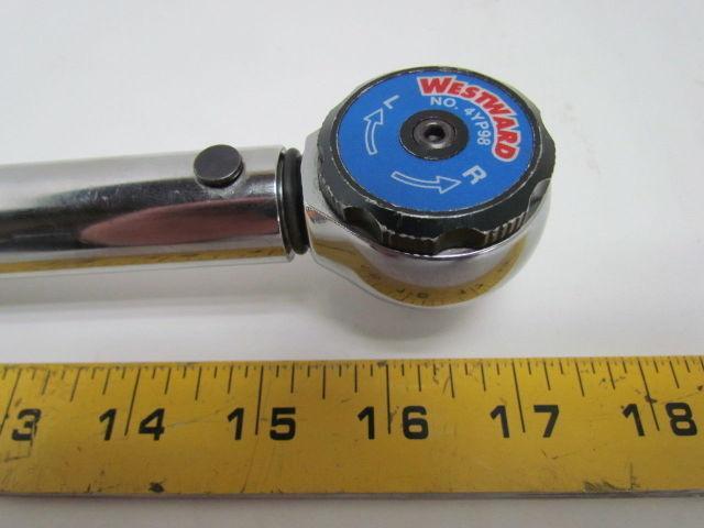 Westward 4YP98 Micrometer Torque Wrench 40-160 ft/Lbs 1/2" Drive 17" OAL