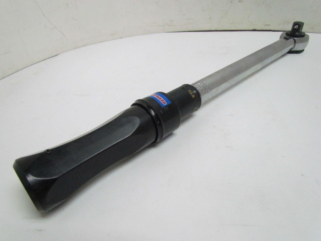 Westward 4YP98 Micrometer Torque Wrench 40-160 ft/Lbs 1/2" Drive 17" OAL