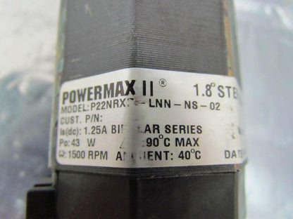 Pacific 1.8 Deg Stepper Motor 2-Phase 1.25 Amp 1500 RPM 65V NEMA 23 Powermax II
