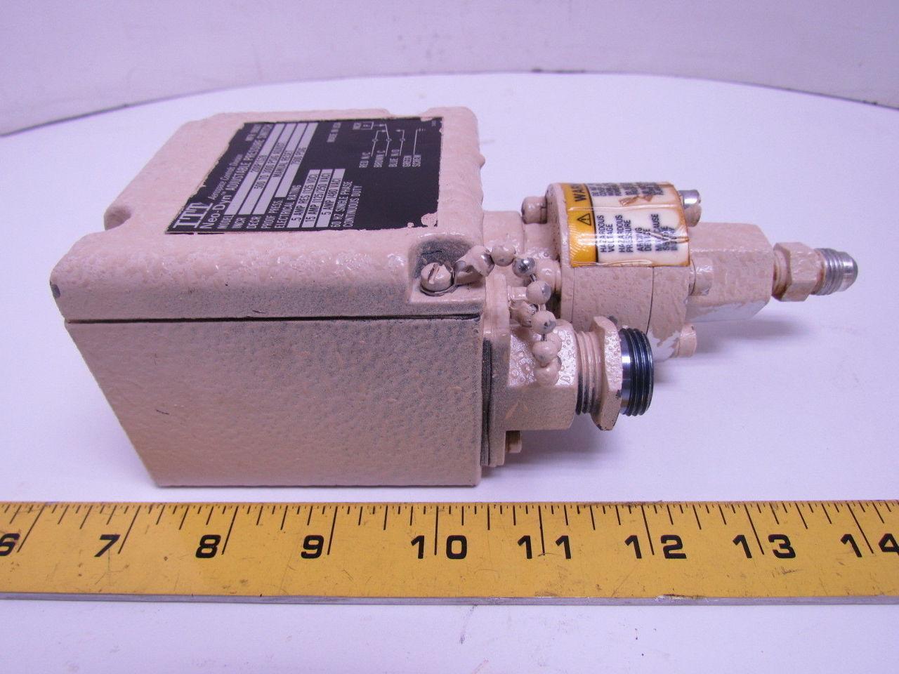 ITT 200P1S28 Adjustable Pressure Switch 500 to 3000 PSIG