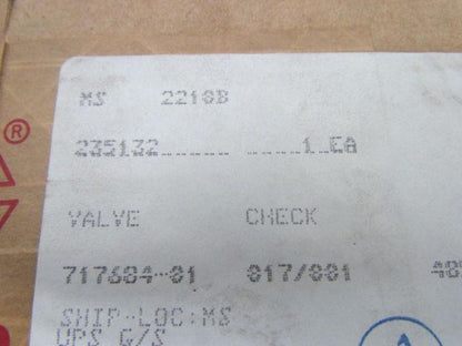 Graco 235132 235-132 Check Valve Assembly NIB
