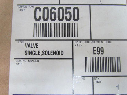 Graco C06050 C06-050 Single Solenoid Valve NIB