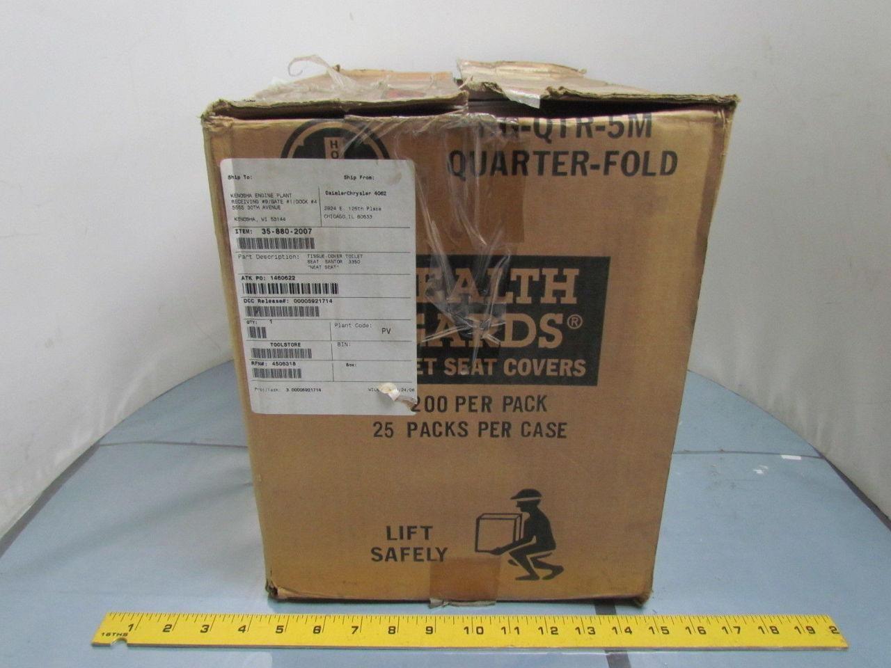 Hospeco 3350 HG-QTR-5M Health Gards Tissue Toilet seat Cover Case of 5000 NIB