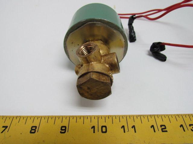 Asco Red Hat Valve 835223 Solenoid Control Valve 1/4" NPT 120 VAC 3 Way