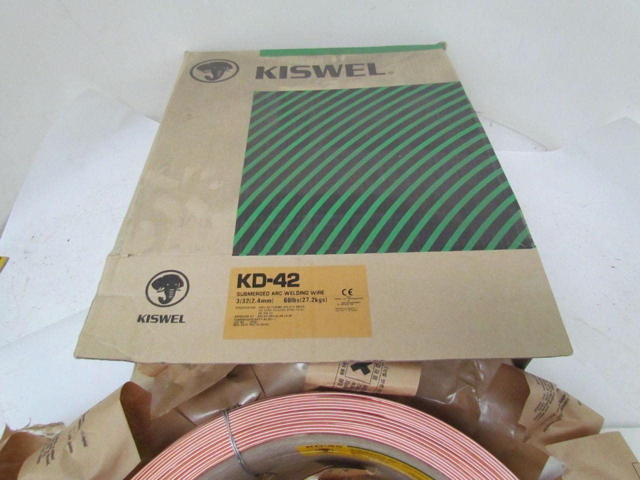 Kiswell KD-42 Submerged Arc MIG Welding Wire 3/32" 60Lb AWS A5.17 EM12K Lot of19