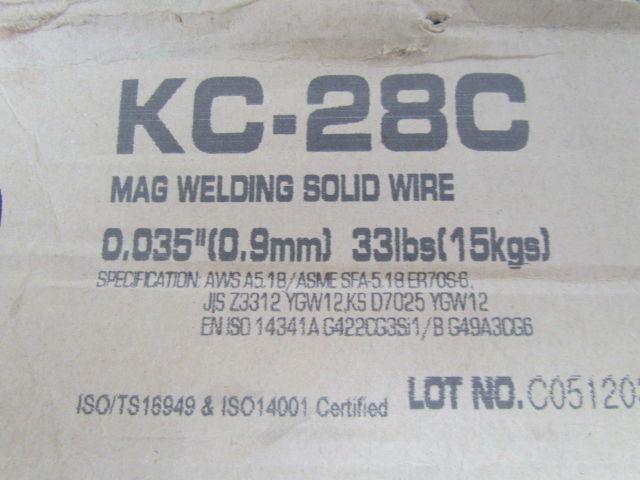 Kiswel KC-28C MAG Welding Solid Wire 0.035" 33Lb Spool AWS A5.18 ER70S-6 MIG/MAG