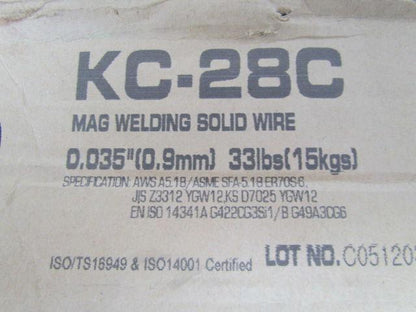 Kiswel KC-28C MAG Welding Solid Wire 0.035" 33Lb Spool AWS A5.18 ER70S-6 MIG/MAG
