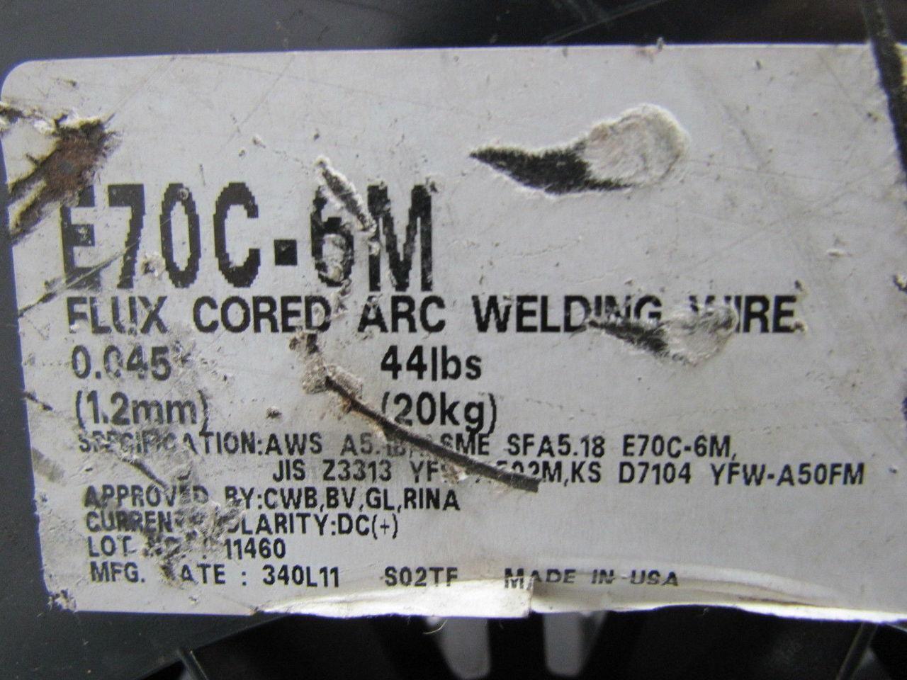 E70C-6M Flux Cored Arc Welding Wire 0.045" 30Lbs E70C-6M