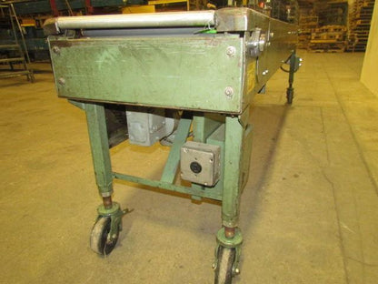 RTO-1412 Movable Accumulation Conveyor 18"x10' Powered Chains W/Static Rollers