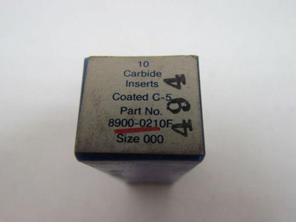Waukesha 8900-0210F Cor-Bor Drill Carbide Insert Sz 000 10pcs Coated C-5