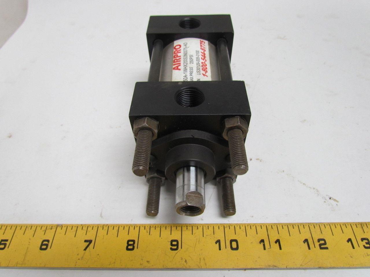 250A-1WHX200S3N0075-AO Pneumatic Air Cylinder 2" Bore 3/4" Stroke Double Rod