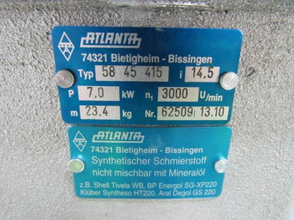 Atlanta 14.5:1 High Performance Gear Reducer Unit w/Adjustable Backlash 206RPM