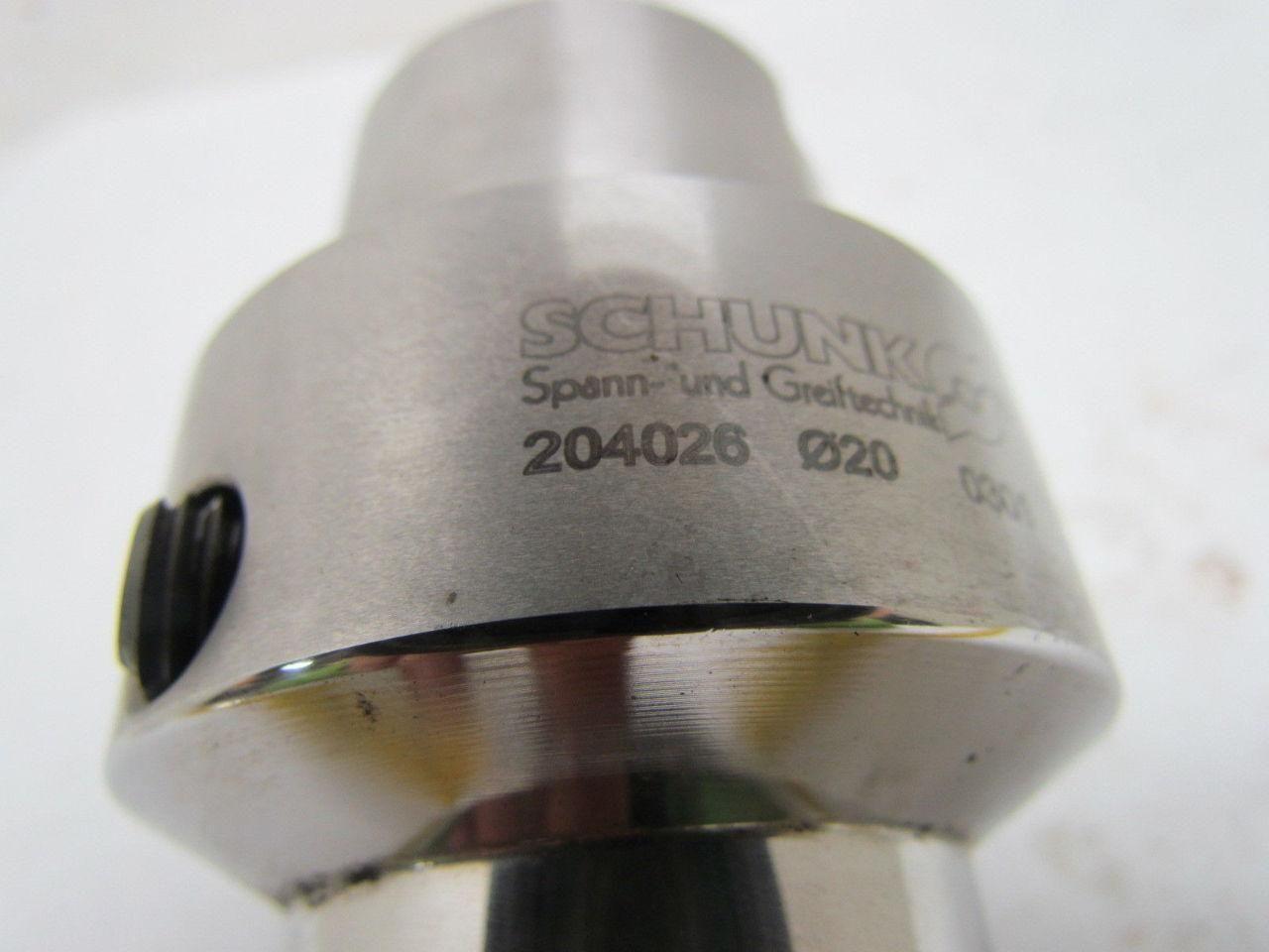 Schunk 204026 HSK-63-C Hydraulic Tool Holder 20mm Diameter