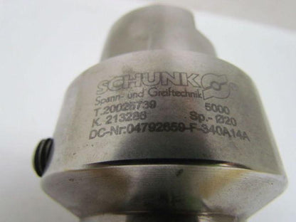 Schunk 20025739 HSK-63-C Hydraulic Tool Holder 20mm Diameter