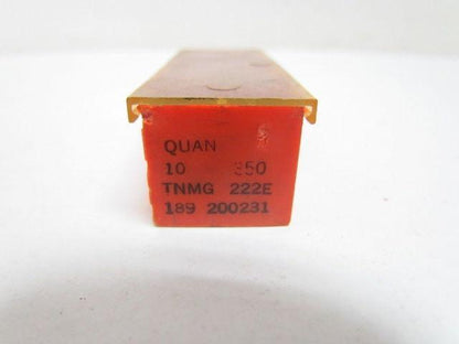Carboloy TNMG 222E 189 200231 Carbide Insert 10pcs Grade 350