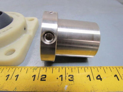 EDT NA4GD7-35MM ZALUE6-35 Polymer 4-Bolt Flange Housing W/Sleeve 35mm ID NIB