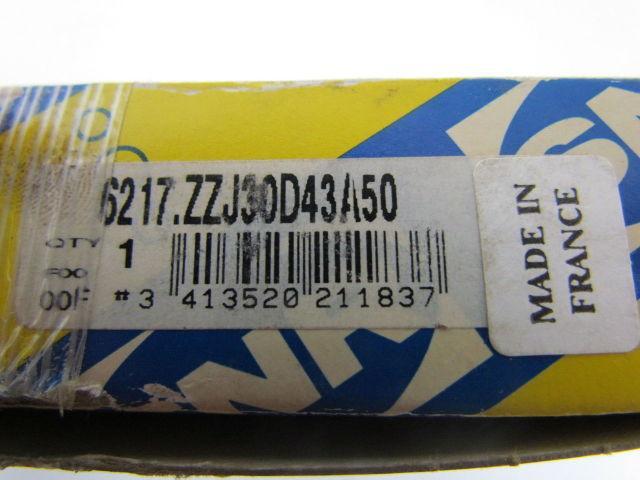 SNR 6217.ZZJ30D43A50 6217ZZJ30D43A50 Single Row Radial Ball Bearing W/2 Shields