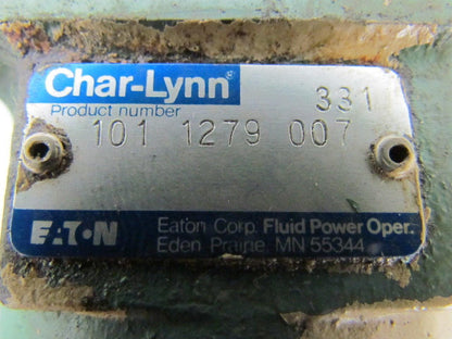 Eaton 101 1279 007 H Ser Spool Valve Hydraulic Motor 4 Bolt Flange SAE #10 Ports