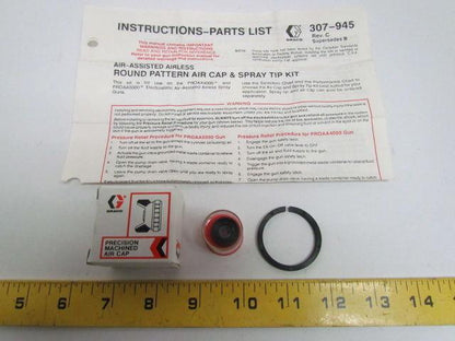Graco 222606 222-606 183906 183906 Round Pattern Air Cap & Spray Tip Kit NIB