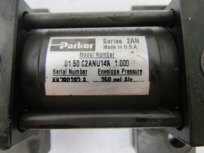 Parker 01.50 C2ANU14A 1.000 Pneumatic Air Cylinder 1-1/2" Bore 1" Stroke 2AN Ser