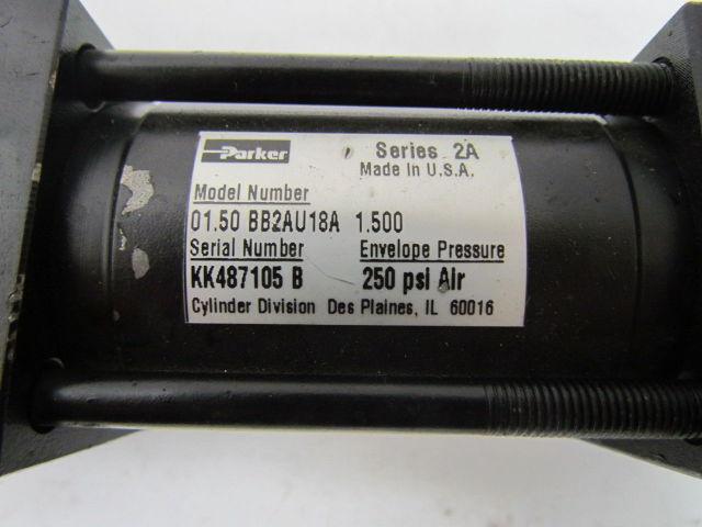 Parker 01.50 BB2AU18A 1.5000 Pneumatic Air Cylinder 1-1/2" Bore 1-1/2" Stroke 2A