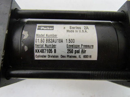 Parker 01.50 BB2AU18A 1.5000 Pneumatic Air Cylinder 1-1/2" Bore 1-1/2" Stroke 2A