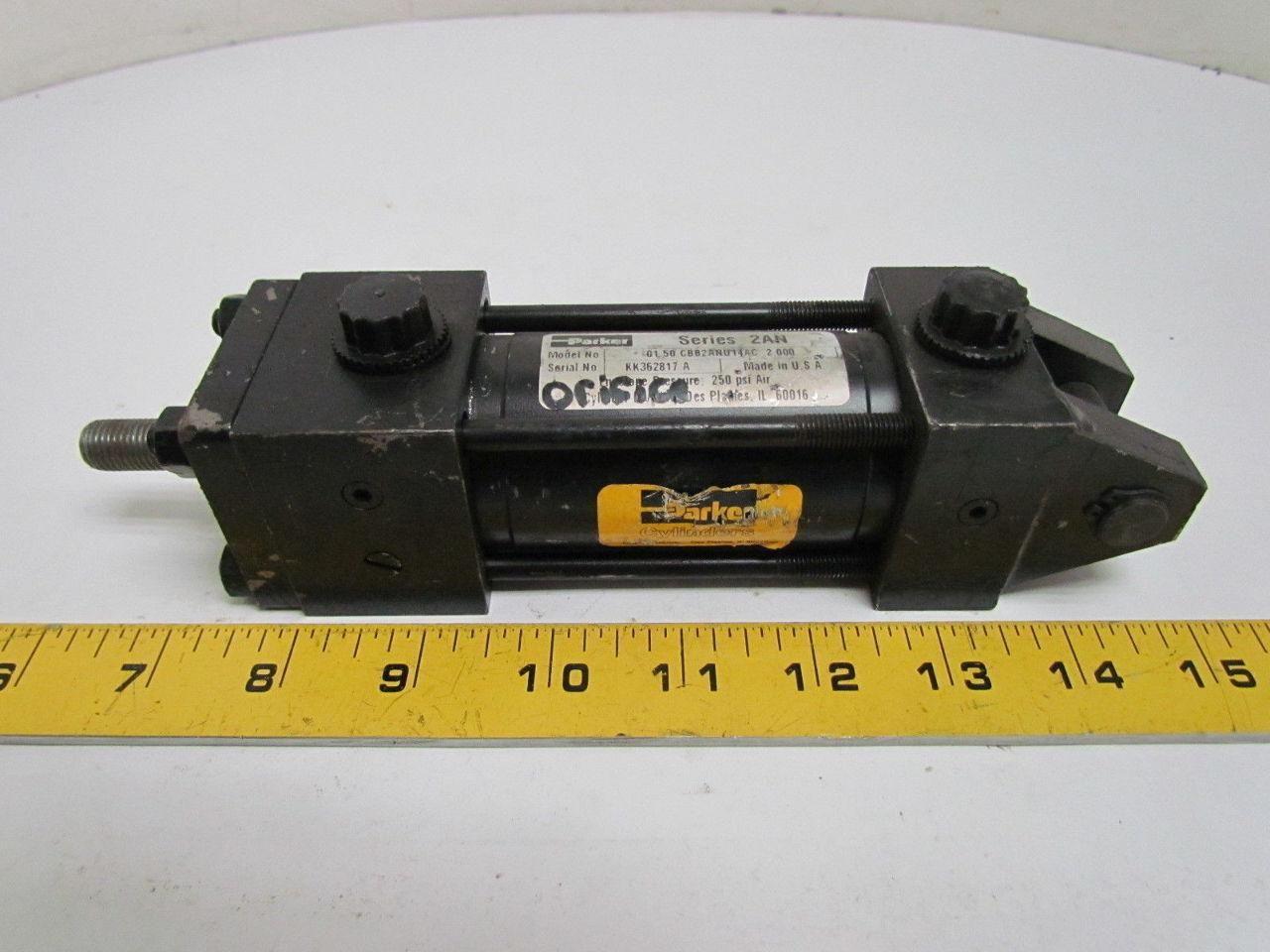 Parker 01.50 CBB2ANU14AC 2.000 Pneumatic Air Cylinder 1-1/2" Bore 2" Stroke 2AN